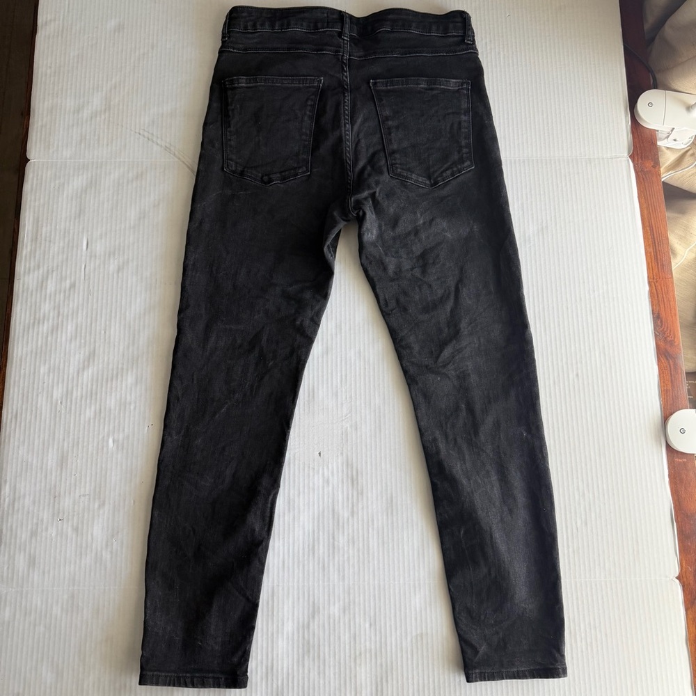ZARA Black Skinny Jeans Women’s High Rise Stretch Denim Slim Fit Sz 10 - Picture 2 of 6
